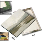 Misty Mountain Lake Minimalist Soft-Tone Landscape Painting Wall Art