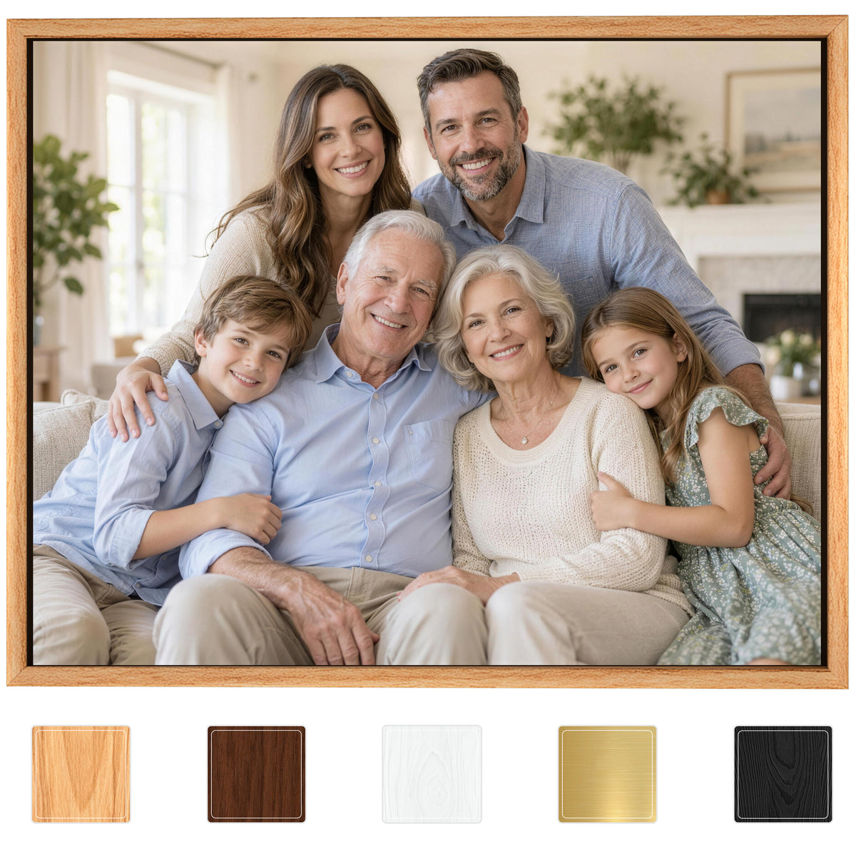 Personalized Family Canvas Print – Custom Family Photo Wall Art