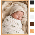 Custom Baby Photo Canvas Print – Personalized Newborn Portrait Wall Art