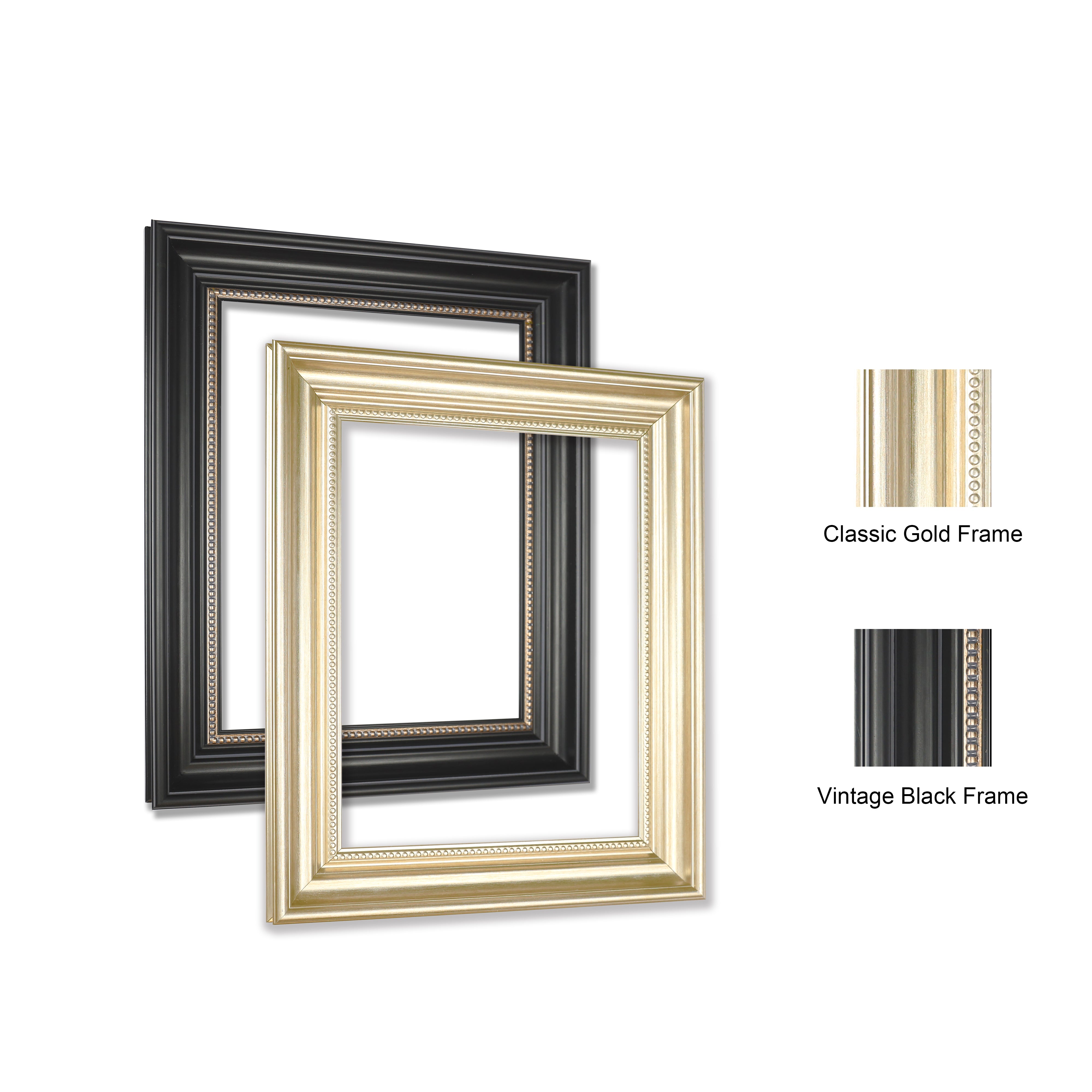 Classic Retro Picture Frame with MDF Wood Mat & Plexiglass Front 2