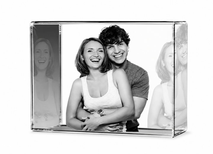 Personalized 3D Crystal Photo Engraved with K9 Crystal & Subsurface
