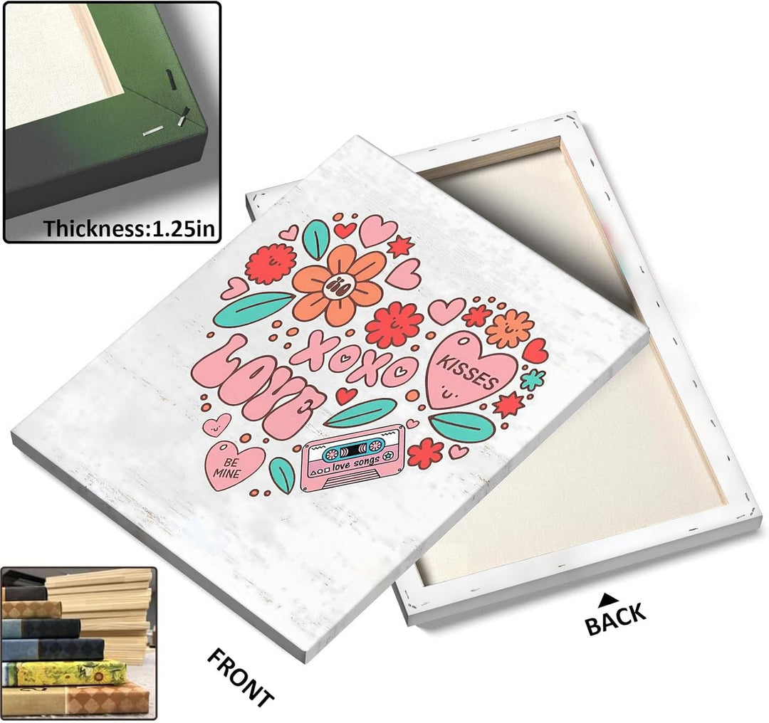 Cute Heart with Cute Flowers and Love Elements