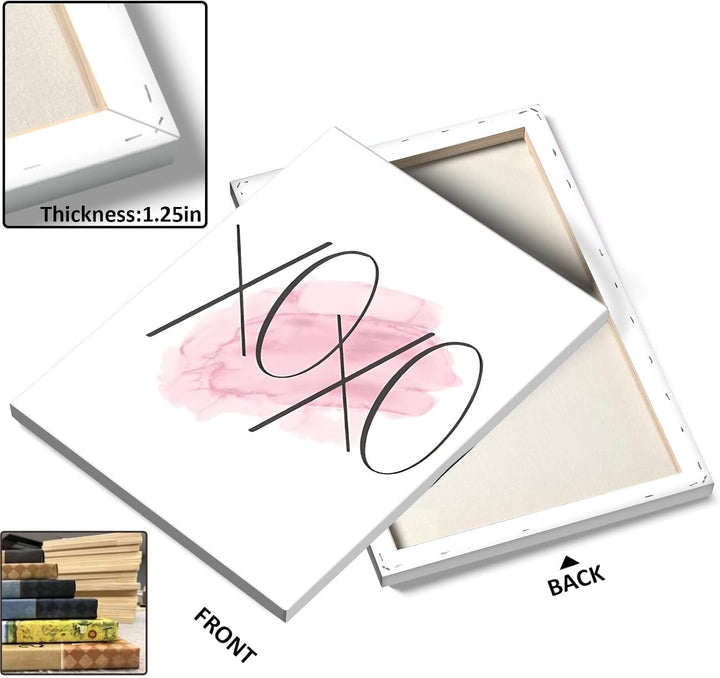 Romantic Valentine Pictures Print Couple Gift Pink Watercolor Design