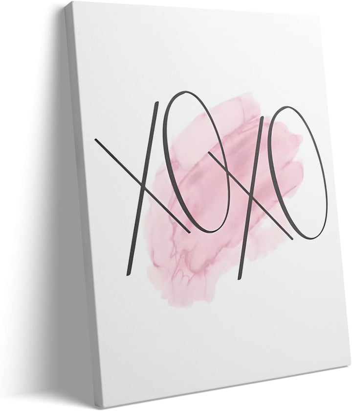 Romantic Valentine Pictures Print Couple Gift Pink Watercolor Design