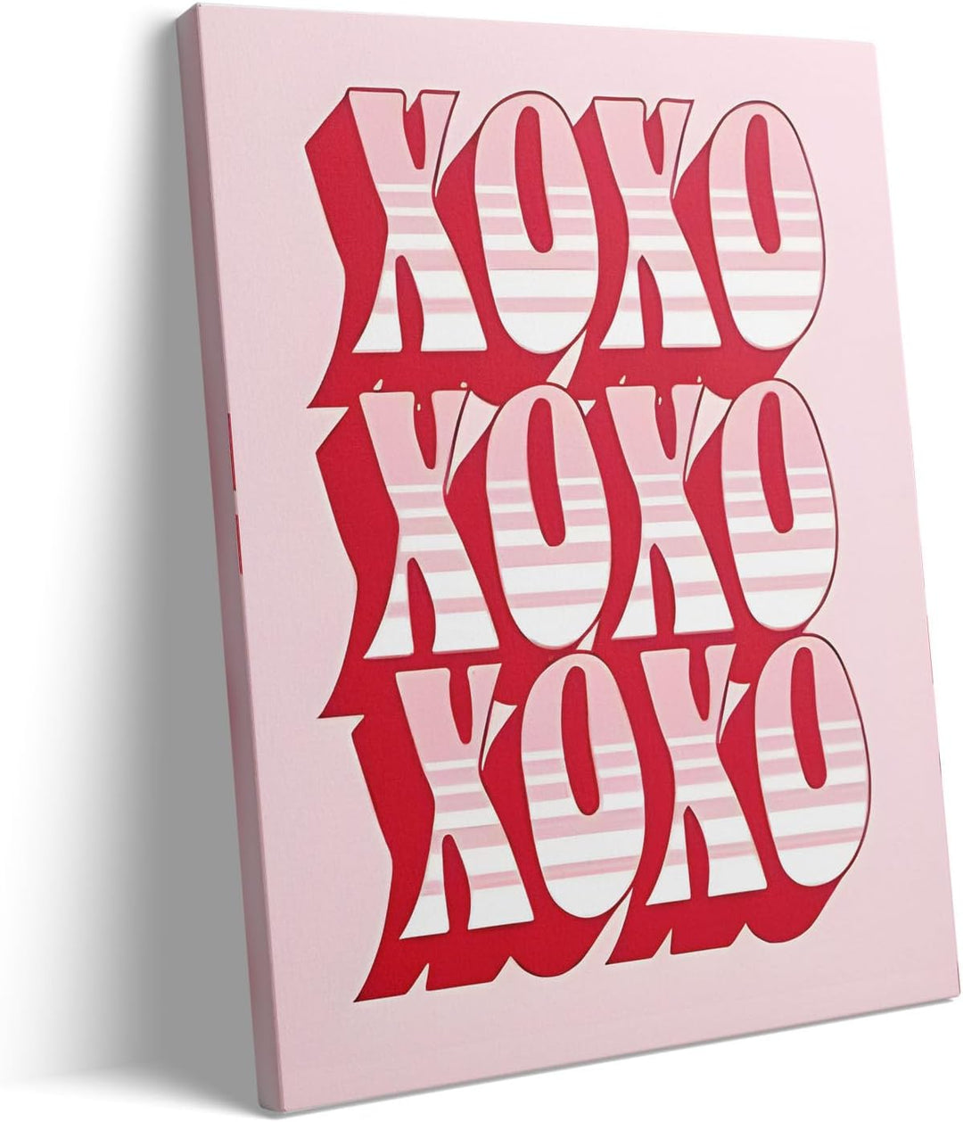Romantic Valentine Pictures Print Typography in Red and Pink Print