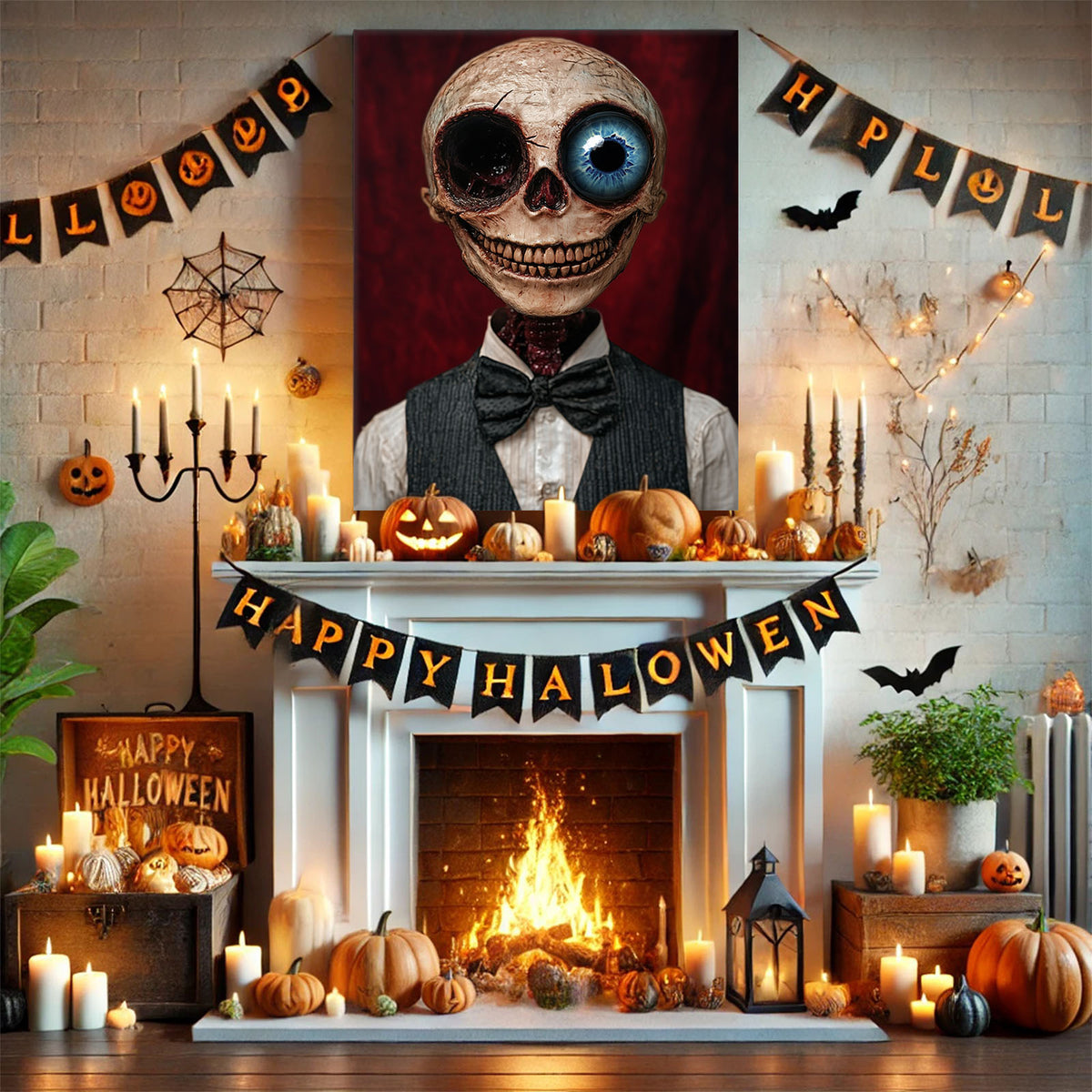 Vintage Skeleton Gentleman Wall Art