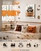 Cool Pumpkin Halloween Canvas Wall Art