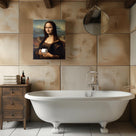 Funny Mona Lisa Bathroom Wall Art