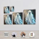Glowing Ghost Halloween Canvas Wall Art