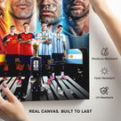 Spain vs Argentina Face-Off Canvas Wall Art – Soccer Final Player Collage