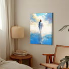 Christian Jesus Walking on Water Inspirational Painting Religious Wall Art