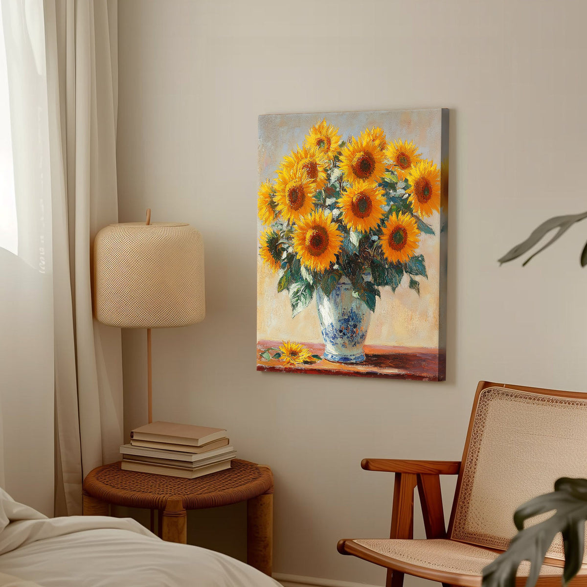 Sunflower Bouquet Still Life Oil Painting Wall Art
