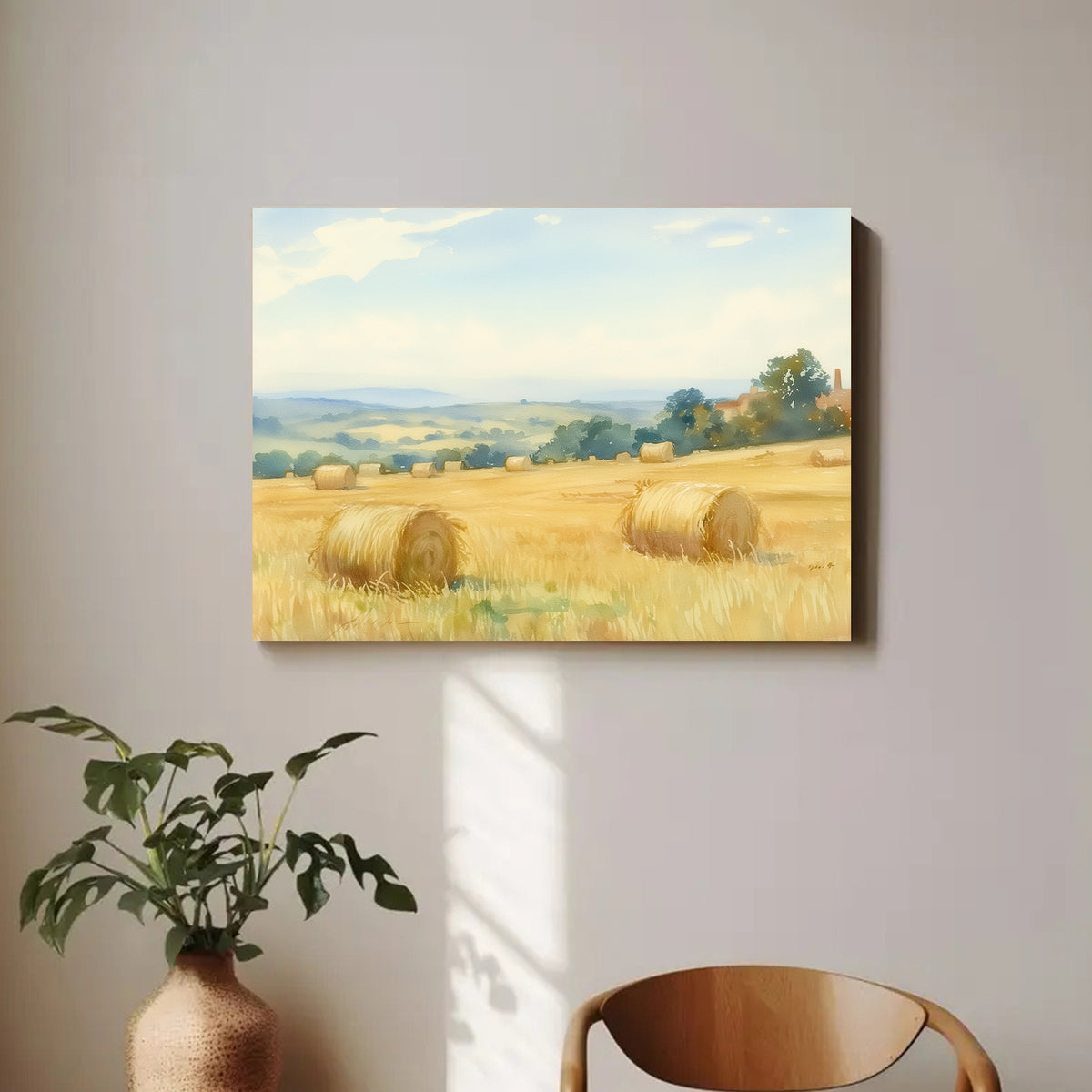 Golden Harvest Wheat Field Wall Art