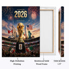 2026 World Soccer Canvas Wall Art – Canada Mexico USA Championship Stadium Print