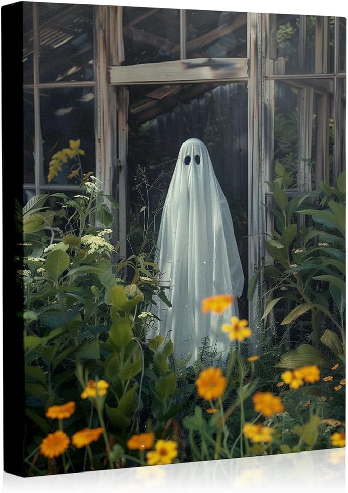 Little Ghosts at Play Halloween Canvas Wall Art for Kids