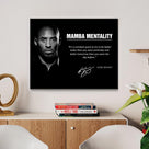 Kobe Bryant Mamba Mentality Canvas Wall Art – Inspirational Basketball Quote Poster for Bedroom, Office and Gym