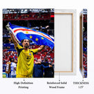 Cape Verde Goalkeeper Flag Canvas Wall Art – Soccer Stadium Print
