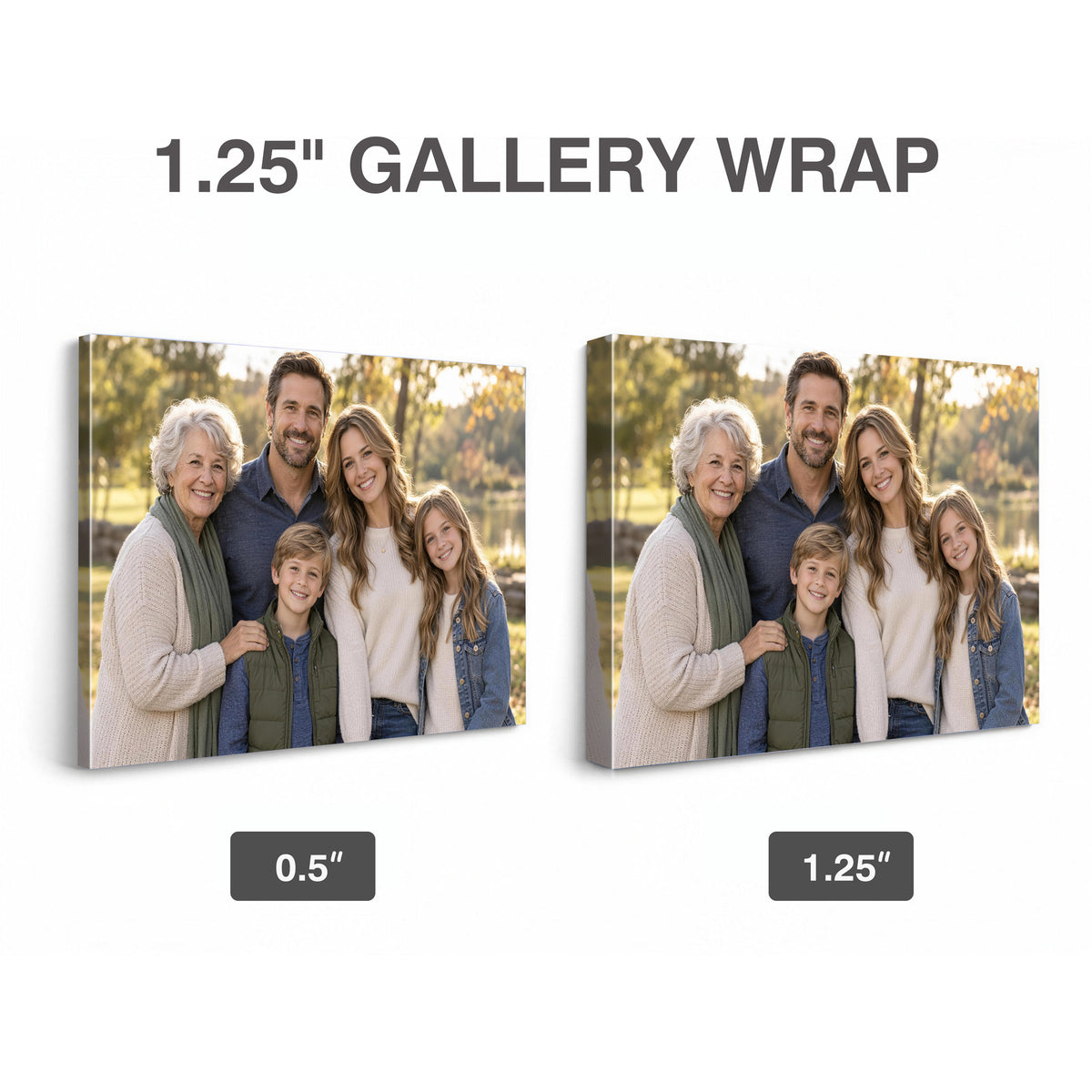 Custom Family Photo Canvas – Multi-Generation Portrait Wall Art