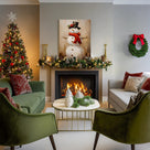 Christmas Snowman Canvas Wall Art, Rustic Snowman with Red Scarf and Black Hat Holiday Decor for Living Room