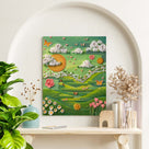 Whimsical Green Garden Paper Art Wall Decor