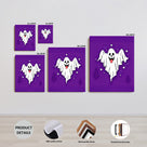 Playful Starry Ghost Halloween Canvas Wall Art