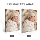 Custom Baby Photo Canvas Print – Personalized Newborn Portrait Wall Art