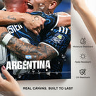 Argentina Soccer Team Celebration Canvas Wall Art – Emotional Match Moment Print