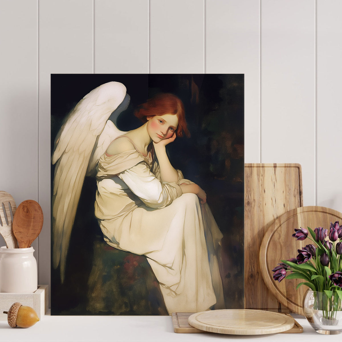 Serene Angel Portrait Wall Art