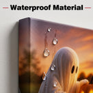 Little Ghosts & Candlelight Halloween Canvas Wall Art for Kids