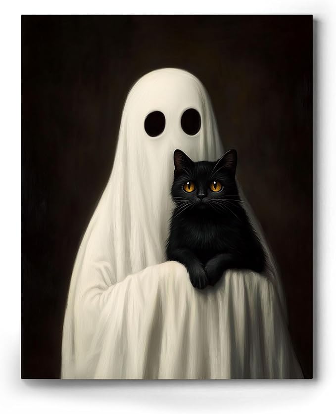 Ghost & Cat / 8"L x 10"W