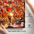 Spain Soccer Champions Canvas Wall Art – Team Celebration Collage Print