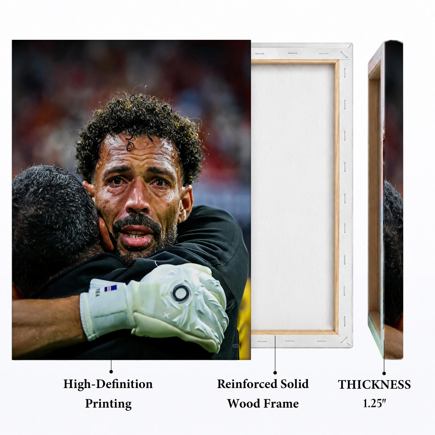 Cape Verde Goalkeeper Emotional Moment Canvas Wall Art – Soccer Portrait Print