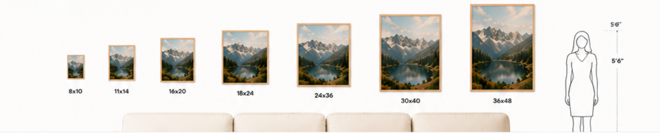 WALL ART SIZE COMPARISON