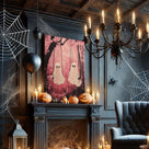 Cute Ghosts in the Cherry Blossom Forest Wall Art