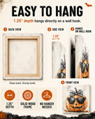 Cool Pumpkin Halloween Canvas Wall Art