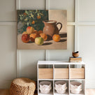 Apples and Rustic Pitcher Still Life Warm Rustic Still Life Painting Wall Art