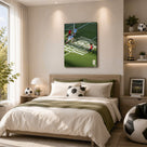 Spain vs Argentina Decisive Free Kick Canvas Wall Art – Soccer Final Moment Print