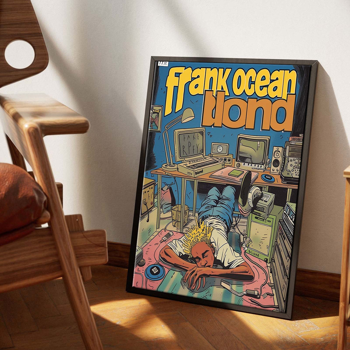 Frank Ocean Blonde Retro Music Studio Canvas Wall Art