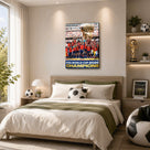 Spain Soccer Team Champions Canvas Wall Art – Trophy Celebration Print