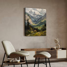 Alpine Mountain Snowy Valley Wall Art