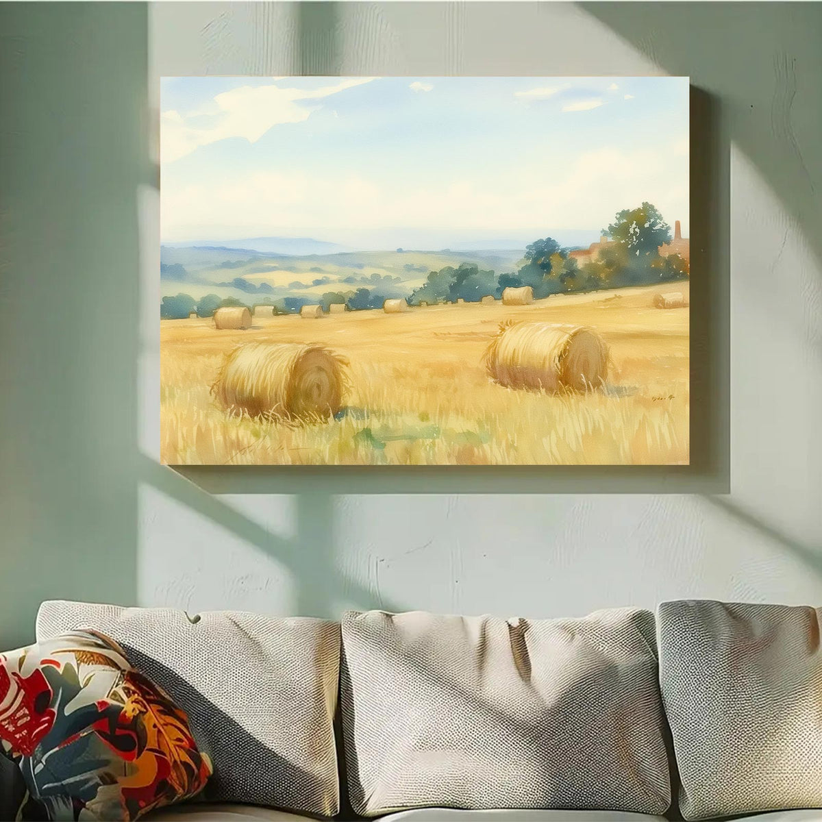 Golden Harvest Wheat Field Wall Art