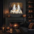 Little Ghosts Celebrate Halloween at Home Wall Art