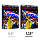 Cape Verde Goalkeeper Flag Canvas Wall Art – Soccer Stadium Print