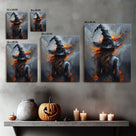 Ember Witch Halloween Canvas Wall Art