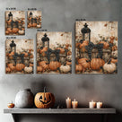 Rustic Pumpkin Harvest Halloween Canvas Wall Art