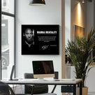 Kobe Bryant Mamba Mentality Canvas Wall Art – Inspirational Basketball Quote Poster for Bedroom, Office and Gym