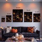 Witch’s Potion Halloween Canvas Wall Art, Gothic Witchcraft Decor