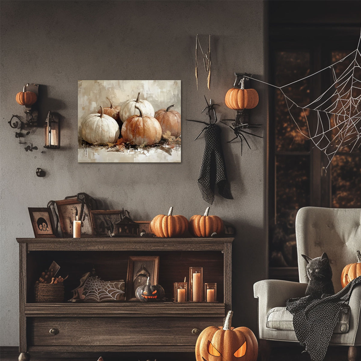 Neutral Pumpkin Harvest Wall Art