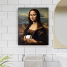 Funny Mona Lisa Bathroom Wall Art