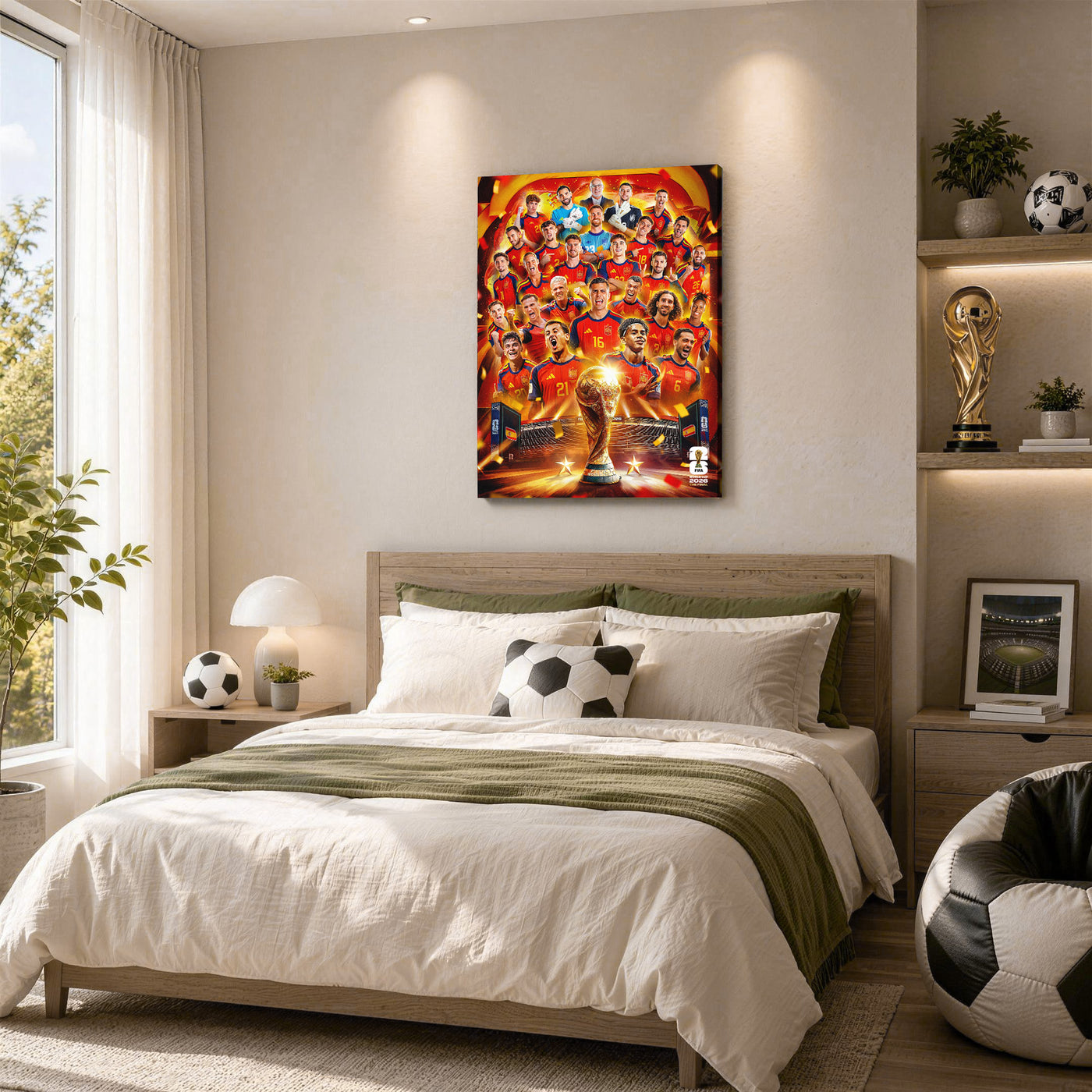 Spain Soccer Champions Canvas Wall Art – Team Celebration Collage Print